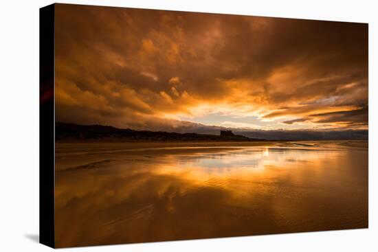 Sunset on the Beach at Bamburgh, Northumberland England UK-Tracey Whitefoot-Premier Image Canvas