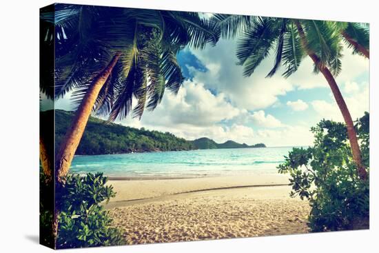 Sunset on the Beach Takamaka, Mahe Island, Seychelles-Iakov Kalinin-Premier Image Canvas