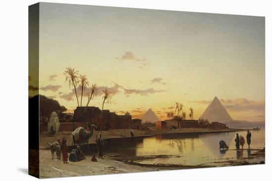 Sunset on the Nile, Cairo-Hermann Corrodi-Premier Image Canvas