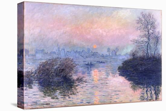 Sunset on the Seine at Lavacourt, Winter Effect-Claude Monet-Premier Image Canvas