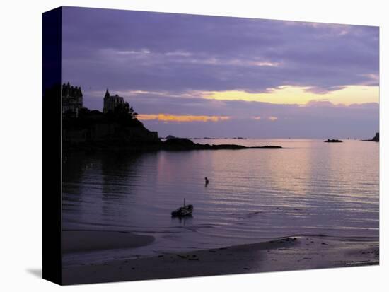 Sunset Over Bay, Dinard, Cote d'Emeraude (Emerald Coast), Cotes d'Armor, Brittany, France-David Hughes-Premier Image Canvas