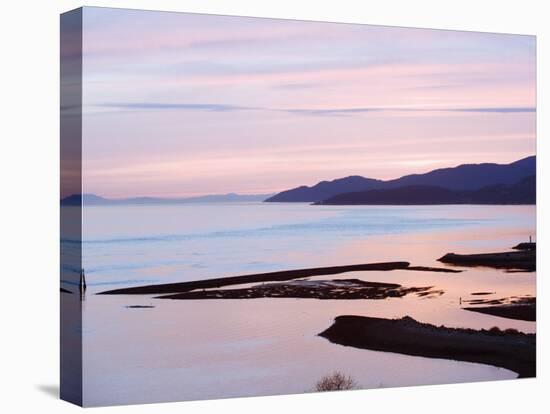 Sunset over Burrard Inlet and the Strait of Georgia, Vancouver, British Columbia, Canada-Christian Kober-Premier Image Canvas