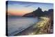 Sunset over Ipanema Beach and Dois Irmaos (Two Brothers) mountain, Rio de Janeiro, Brazil, South Am-Gavin Hellier-Premier Image Canvas