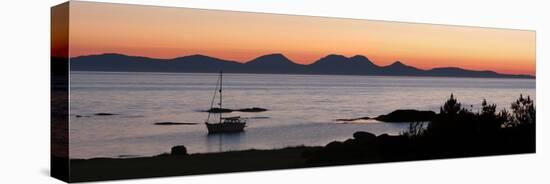 Sunset over Jura Seen from Kintyre, Argyll and Bute, Scotland-Peter Thompson-Premier Image Canvas
