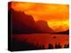 Sunset Over Lake in Glacier National Park-Mick Roessler-Premier Image Canvas