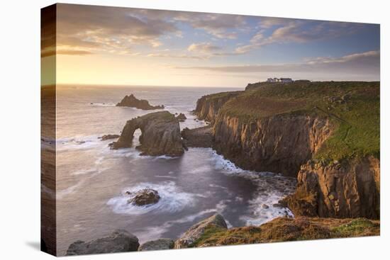 Sunset over Land's End on the western tip of Cornwall, England. Autumn (September) 2015.-Adam Burton-Premier Image Canvas