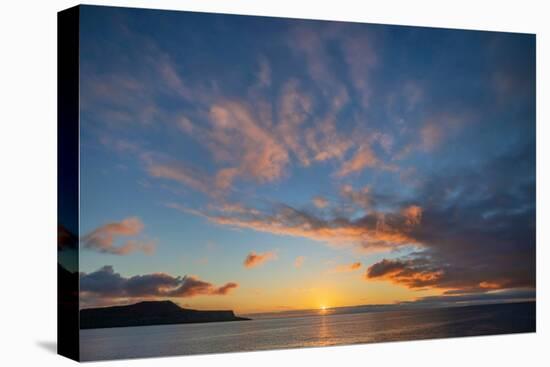 Sunset over Pacific Ocean, Santiago Island, Galapagos Islands, Ecuador.-Adam Jones-Premier Image Canvas