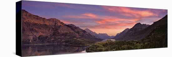 Sunset over Prince of Wales Hotel in Waterton Lakes National Park, Alberta, Canada-Panoramic Images-Premier Image Canvas