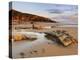 Sunset over Rocks with Flowing Water at Dunraven Bay, Southerndown, Wales-Chris Hepburn-Premier Image Canvas