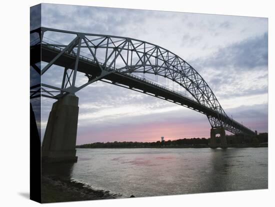 Sunset over Sagamore Bridge, Cape Cod Canal, Cape Cod, Massachussets, New England-Christian Kober-Premier Image Canvas