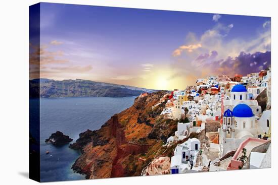 Sunset over Santorini-Maugli-l-Premier Image Canvas