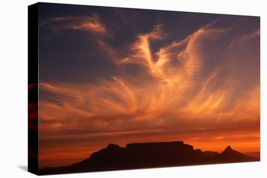 Sunset over Table Mountain-Charles O'Rear-Premier Image Canvas