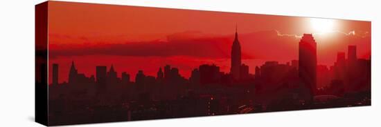 Sunset Over the City-Jakob Dahlin-Stretched Canvas