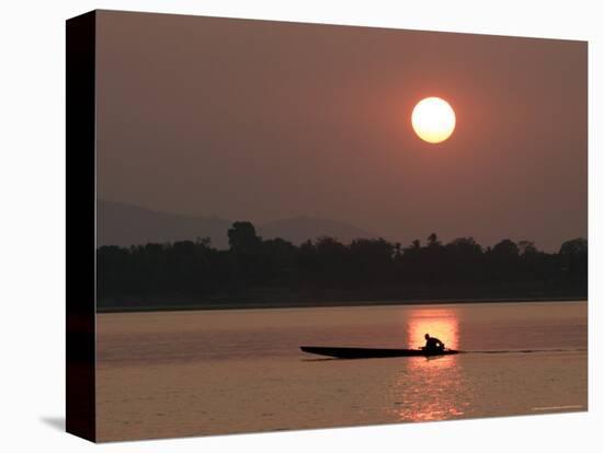 Sunset Over the Mekong River, Pakse, Southern Laos, Indochina, Southeast Asia-Andrew Mcconnell-Premier Image Canvas