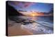 Sunset over the Na Pali Coast from Ke'e Beach, Haena State Park, Kauai, Hawaii, USA-Russ Bishop-Premier Image Canvas