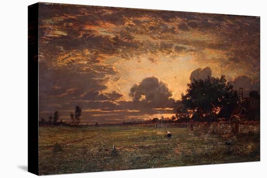 Sunset over the Plain of Barbizon-Thomas Rowlandson-Premier Image Canvas