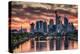 Sunset over the River Main and Frankfurt city skyline, Frankfurt, Hesse, Germany-Alan Novelli-Premier Image Canvas