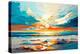 Sunset over the Sea II-Avril Anouilh-Stretched Canvas