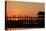 Sunset over U Bein Bridge, Taungthman Lake, U Bein, Amarapura, Myanmar (Burma), Asia-Nathalie Cuvelier-Premier Image Canvas