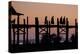 Sunset over U Bein Bridge, Taungthman Lake, U Bein, Amarapura, Myanmar (Burma), Asia-Nathalie Cuvelier-Premier Image Canvas