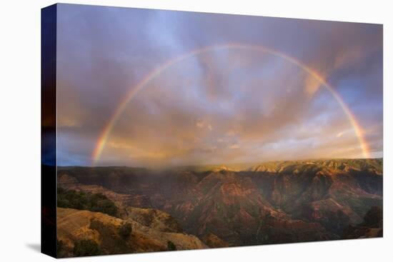 Sunset Rainbow, Waimea Canyon, Kauai, Hawaii-Paul Souders-Premier Image Canvas