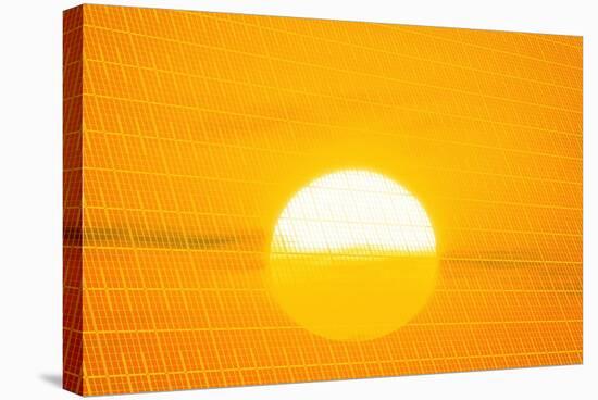 Sunset Reflection on Solar Panel, Artwork-Detlev Van Ravenswaay-Premier Image Canvas