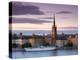 Sunset, Riddarholmen and Gamla Stan, Stockholm, Sweden-Doug Pearson-Premier Image Canvas