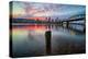 Sunset River Scene, Hawthorne Bridge, Eastbank Esplande, Portland Oregon-Vincent James-Premier Image Canvas