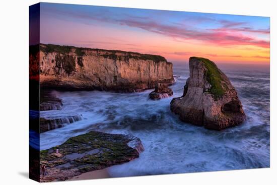 Sunset Seascape, Shark Fin Cove, Davenport, Santa Cruz, Pacific Ocean-Vincent James-Premier Image Canvas