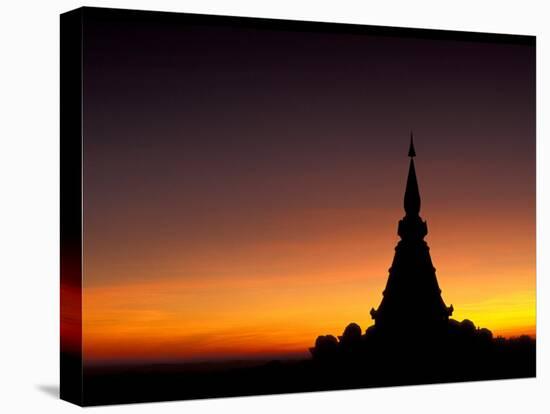 Sunset Sillouhette of Buddhist Temple, Thailand-Merrill Images-Premier Image Canvas