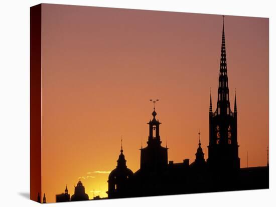 Sunset, Stockholm, Sweden-Russell Young-Premier Image Canvas