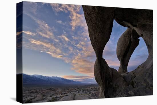 Sunset Through Cyclops' Skull Arch, Alabama Hills, Inyo National Forest-James Hager-Premier Image Canvas