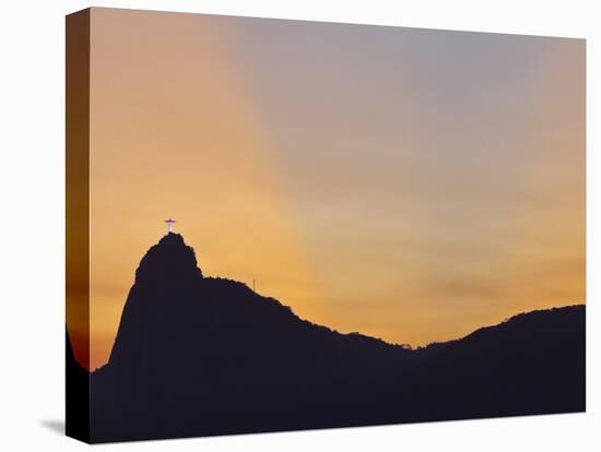 Sunset view of Christ the Redeemer statue and Corcovado Mountain, Rio de Janeiro, Brazil, South Ame-Karol Kozlowski-Premier Image Canvas