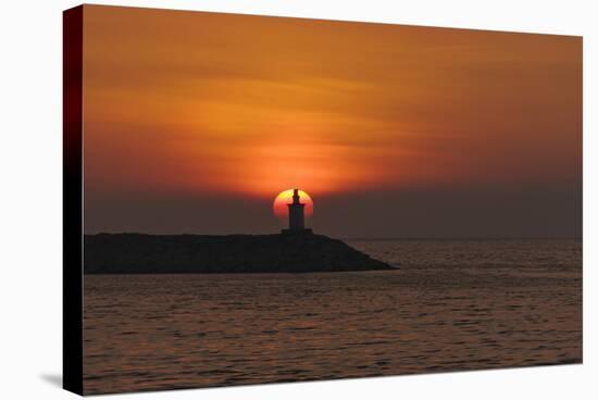 Sunset View of Lighthouse in Manila Bay, Manila, Philippines-Keren Su-Premier Image Canvas