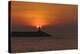 Sunset View of Lighthouse in Manila Bay, Manila, Philippines-Keren Su-Premier Image Canvas