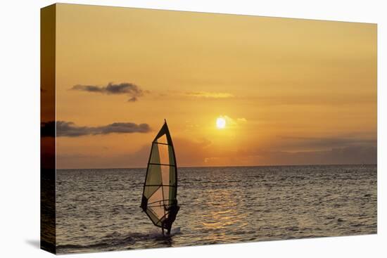 Sunset, Windsurfing, Ocean, Maui, Hawaii, USA-Gerry Reynolds-Premier Image Canvas