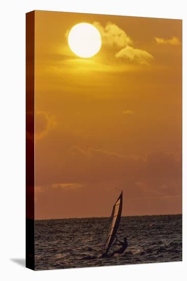 Sunset, Windsurfing, Ocean, Maui, Hawaii, USA-Gerry Reynolds-Premier Image Canvas