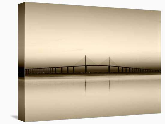 Sunshine Skyway Bridge over Tampa Bay from Fort De Soto Park, Florida, USA-Adam Jones-Premier Image Canvas