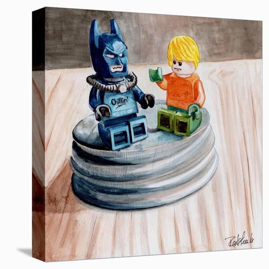 Superhero Fist Bump-Jennifer Redstreake Geary-Stretched Canvas