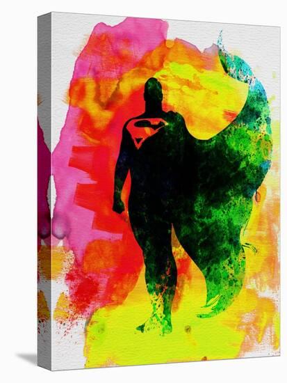 Superman Watercolor II-Jack Hunter-Stretched Canvas