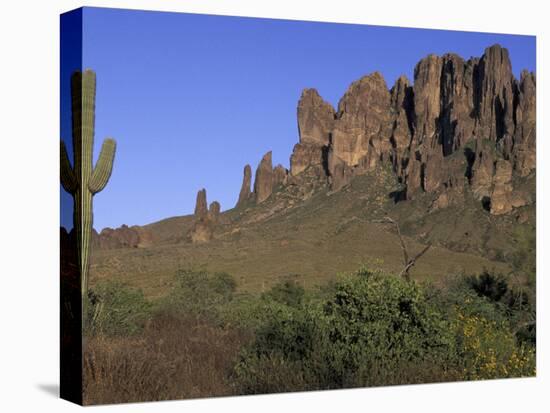 Superstition Mountains, Lost Dutchman State Park, Arizona, USA-Kristin Mosher-Premier Image Canvas