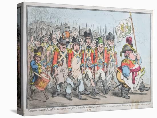Supplementary Militia Turning Out for Twenty Days Amusement-James Gillray-Premier Image Canvas