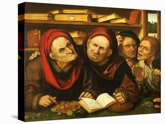 Suppliant Peasants in the Office of Two Tax Collectors-Quentin Metsys-Premier Image Canvas