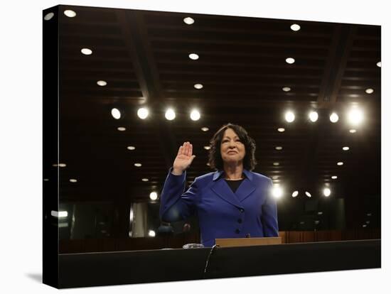 Supreme Court Nominee Sonia Sotomayor is Sworn in on Capitol Hill in Washington-null-Premier Image Canvas