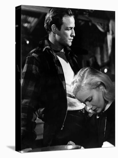 Sur les quais On The Waterfront d' EliaKazan with Eva Marie Saint and Marlon Brando, 1954 Oscar, 19-null-Stretched Canvas