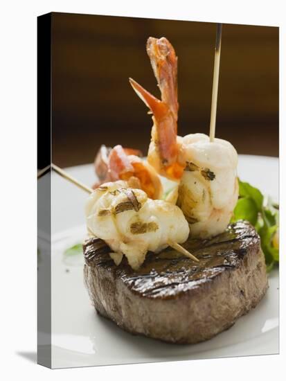 Surf and Turf (Seafood and Beef Steak)-null-Premier Image Canvas