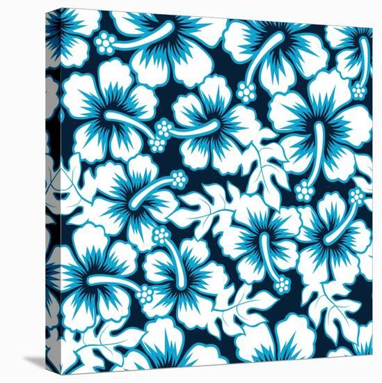 Surf Graphic Floral Hibiscus Seamless Pattern-Adam Fahey-Premier Image Canvas