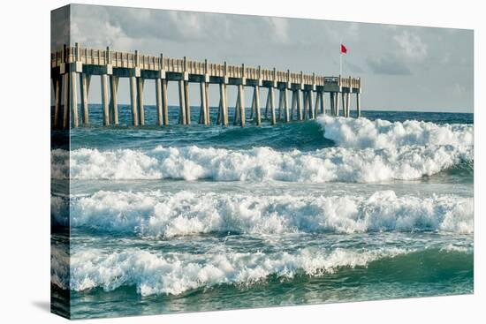 Surf's up at Pensacola Beach Fishing Pier-forestpath-Premier Image Canvas