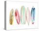 Surfboards in a Row-Katrina Pete-Stretched Canvas