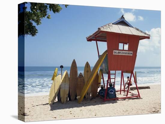 Surfboards Stacked Waiting for Hire at Kuta Beach on the Island of Bali, Indonesia, Southeast Asia-Harding Robert-Premier Image Canvas